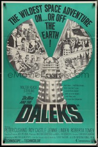 3f0955 DR. WHO & THE DALEKS 1sh 1966 Peter Cushing as the Doctor, wildest space adventure!