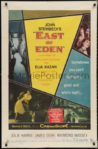 3f0958 EAST OF EDEN 1sh 1955 first James Dean, Julie Harris, John Steinbeck, Elia Kazan classic!