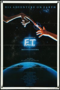 3f0957 E.T. THE EXTRA TERRESTRIAL NSS style 1sh 1982 Steven Spielberg classic, John Alvin art!