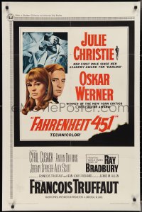 3f0971 FAHRENHEIT 451 1sh 1967 Francois Truffaut, Julie Christie, Oskar Werner, Ray Bradbury!