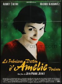 3f0370 AMELIE French 1p 2001 Jean-Pierre Jeunet, great close up of Audrey Tautou by Laurent Lufroy!