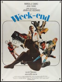 3f0404 WEEK END French 1p 1968 Jean-Luc Godard, great montage with sexy Mireille Darc!