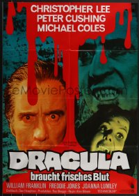 3f0556 SATANIC RITES OF DRACULA German 1974 great images of vampire Christopher Lee!