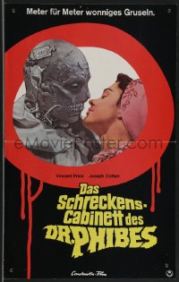 3f0523 ABOMINABLE DR. PHIBES German 12x19 1972 Vincent Price, love means never having to say you're ugly!
