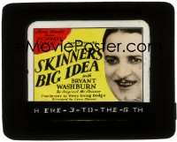 3f1282 SKINNER'S BIG IDEA glass slide 1928 Bryant Washburn as The Original Mr. Skinner, rare!