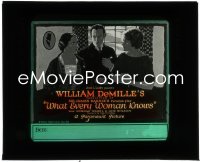 3f1292 WHAT EVERY WOMAN KNOWS glass slide 1921 politician Conrad Nagel cheats on wife Lois Wilson!