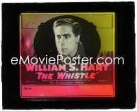 3f1298 WHISTLE glass slide 1921 William S Hart kidnaps his boss' child & claims it as his own!