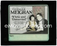 3f1299 WHITE & UNMARRIED glass slide 1921 Thomas Meighan is a crook who inherits a fortune & reforms