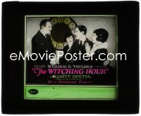 3f1307 WITCHING HOUR glass slide 1921 Elliott Dexter is a clairvoyant gambler accused of murder!