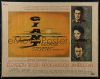 3f0034 GIANT 1/2sh 1956 James Dean, Elizabeth Taylor, Hudson, Best Director George Stevens classic!