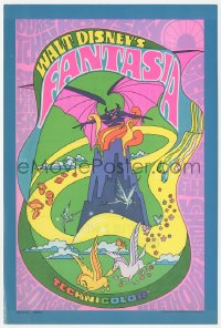 3f1228 FANTASIA herald R1970 Disney classic musical, great psychedelic fantasy art!