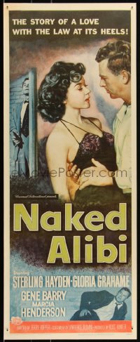 3f0051 NAKED ALIBI insert 1954 wherever there's murder, there's a woman like sexy Gloria Grahame!