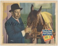 3f0680 CHARLIE CHAN AT THE RACE TRACK LC 1936 great close up of detective Warner Oland w/race horse!