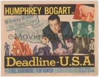 3f0647 DEADLINE-U.S.A. TC 1952 newspaper editor Humphrey Bogart, best journalism movie ever!