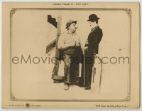 3f0760 PAY DAY LC 1922 great c/u of Charlie Chaplin asking his boss if he gets a raise today!