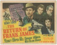 3f0659 RETURN OF FRANK JAMES TC 1940 Henry Fonda, Gene Tierney, Cooper, Carradine, Fritz Lang