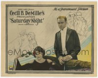 3f0771 SATURDAY NIGHT LC 1922 Conrad Nagel & Leatrice Joy holding hands + cool art, Cecil B. DeMille