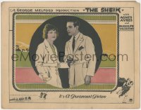 3f0775 SHEIK LC 1921 c/u of Rudolph Valentino & Agnes Ayres holding hands, Paramount classic, rare!