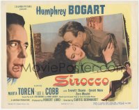 3f0776 SIROCCO LC #2 1951 close up of Lee J. Cobb all over sexy Marta Toren, Bogart in border!