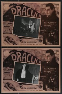 3f0430 DRACULA 2 Mexican LCs R1990s vampire Bela Lugosi shown in all, Tod Browning horror classic!