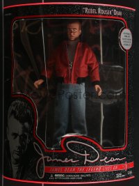 3f0118 JAMES DEAN Rebel Rouser doll 1994 wearing jacket and blue jeans, the legend lives on!