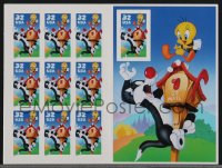 3f1225 TWEETY & SYLVESTER stamp sheet 1998 famous Looney Tunes cartoon, contains 10 stamps!