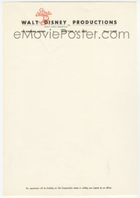 3f0480 WALT DISNEY letterhead 1960s printed stationery with Mickey Mouse image, from New York!