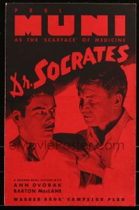 3f0295 DR. SOCRATES pressbook 1935 Paul Muni as gang doctor, MacLane, William Dieterle, ultra rare!