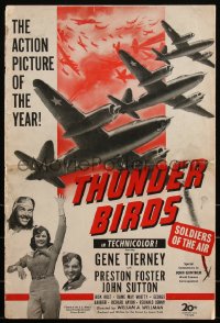 3f0342 THUNDER BIRDS pressbook 1942 Gene Tierney, Preston Foster & John Sutton in WWII, ultra rare!