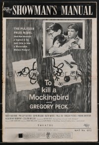 3f0447 TO KILL A MOCKINGBIRD pressbook 1962 Gregory Peck, from Harper Lee's classic novel!