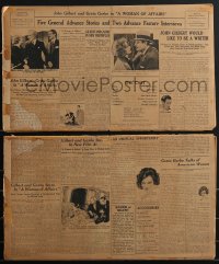 3f0347 WOMAN OF AFFAIRS pressbook 1928 Greta Garbo, John Gilbert, Lewis Stone, ultra rare!