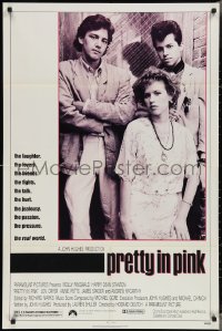 3f1088 PRETTY IN PINK 1sh 1986 great portrait of Molly Ringwald, Andrew McCarthy & Jon Cryer!