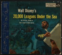 3f0464 20,000 LEAGUES UNDER THE SEA 78 RPM story book album record 1954 bound in script w/ art!