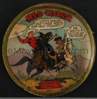 3f1215 RED RYDER 78 RPM cardboard record Fred Harman art with Little Beaver, Hermit's Gold, rare!