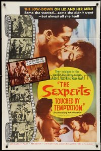 3f1112 SEXPERTS 1sh 1965 the low-down on Liz and her men, sexy images, Touched by Temptation!