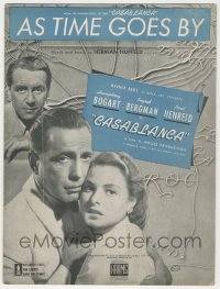 3f0482 CASABLANCA sheet music 1942 Humphrey Bogart, Ingrid Bergman, Curtiz, classic As Time Goes By!