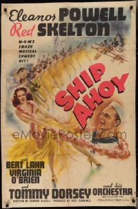 3f1113 SHIP AHOY style D 1sh 1942 sexy Eleanor Powell, sailor Red Skelton, Tommy Dorsey,