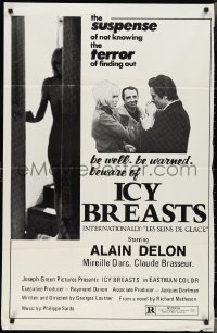3f1124 SOMEONE IS BLEEDING 1sh 1975 Alain Delon, Mireille Darc, Claude Brasseur, Icy Breasts!