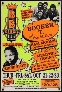 3f0054 B.B. KING'S BLUES CLUB 22x33 music poster 1990s with Eddie Floyd, Booker T. and the M.G.'s!