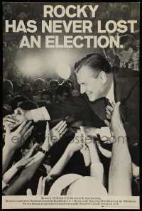 3f0440 ROCKY HAS NEVER LOST AN ELECTION 14x20 political campaign 1968 Rockefeller for President!