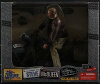 3f0165 STEVE McQUEEN action figure 2001 on motorcycle from The Great Escape with accessories!