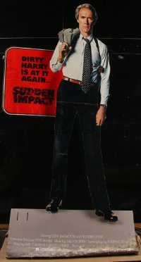 3f0023 SUDDEN IMPACT standee 1983 full-length Clint Eastwood at it again as Dirty Harry, ultra rare!