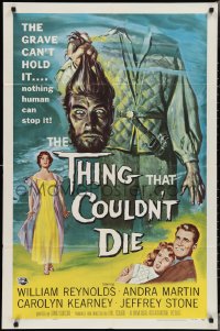 3f1168 THING THAT COULDN'T DIE 1sh 1958 great artwork of monster holding its own severed head!
