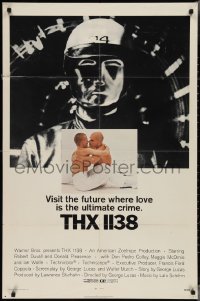 3f1171 THX 1138 1sh 1971 first George Lucas, Robert Duvall, different sexy inset image!