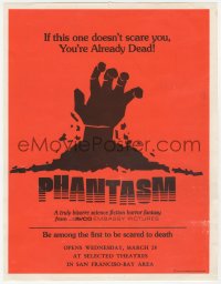 3f0469 PHANTASM trade ad 1979 cool completely different art of hand emerging from the ground!