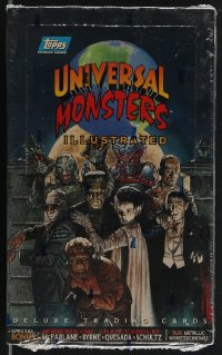 3f0105 UNIVERSAL MONSTERS ILLUSTRATED trading card box 1994 unopened Topps, mini poster, 432 cards!