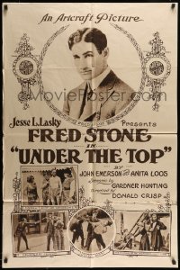 3f1183 UNDER THE TOP rotogravure 1sh 1919 vaudeville legend Fred Stone falls for circus performer!