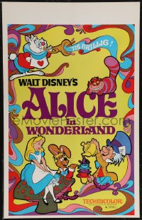 3f0210 ALICE IN WONDERLAND WC R1974 Walt Disney, Lewis Carroll classic, cool psychedelic art!
