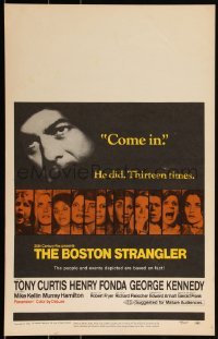 3f0220 BOSTON STRANGLER WC 1968 Tony Curtis, Henry Fonda, he killed thirteen girls!