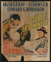 3f0224 DOUBLE INDEMNITY WC 1944 Billy Wilder classic, Stanwyck, MacMurray, Robinson, very rare!
